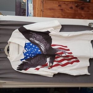 Liberty Blues Mens Polo Shirt Big & Tall Patriotic Eagle Buttons Collared Sz 4XL